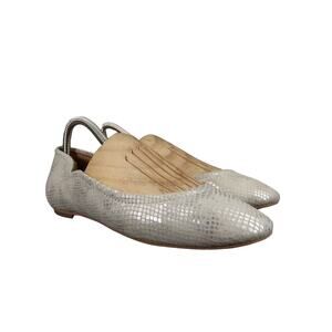Corso Como Shoes Womens 7 Ballet Flats Fashion Leather Classic Callie Metallic